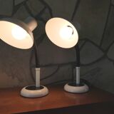 Pair of identical desk or bedside lamps 1970