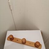 Wooden wall coat rack 3 pateres
