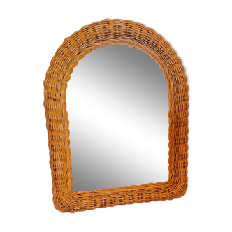 Miroir vintage rotin