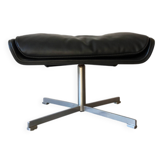 Tabouret en cuir, Danemark, années 1960