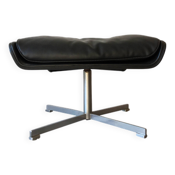 Tabouret en cuir, Danemark, années 1960