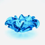 Murano Sculptural Bowl — "Bullicante" Aquamarine Blue — 1950
