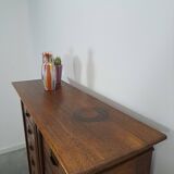Antieke oude houten archief ladekast