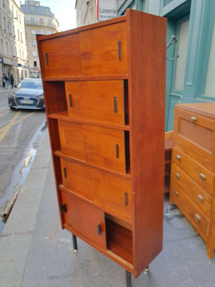 Storage unit with wooden niches, 1960