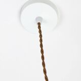 Mid-Century Italian Opaline Glass & Brass Pendant Lamp, set of 3