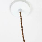 Mid-Century Italian Opaline Glass & Brass Pendant Lamp, set of 3