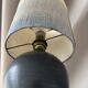 Vintage Mid-Century Studio Pottery Table Lamp – Signed JM – Blue Stoneware