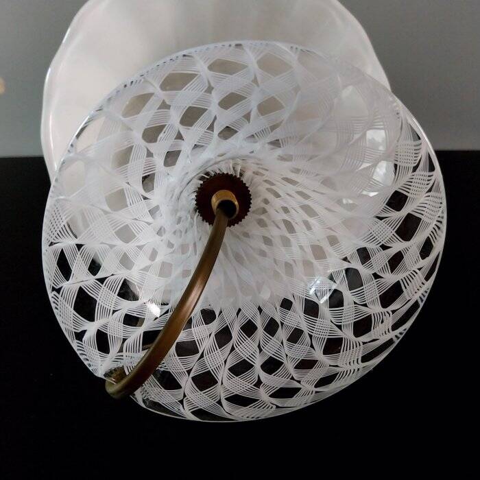 Set of 2 filigree Murano glass lamps