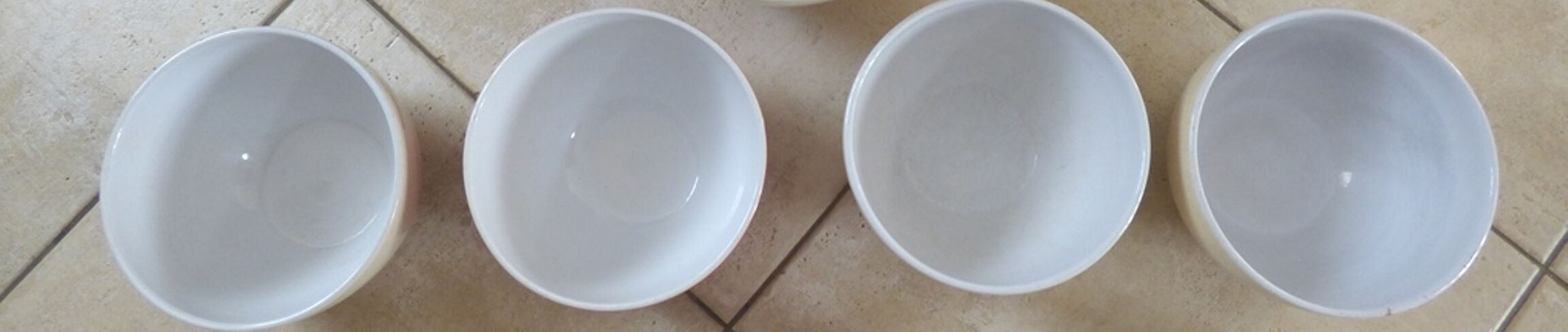4 professional salad bowls emile henry france 100% french culinary ceramics since 1850