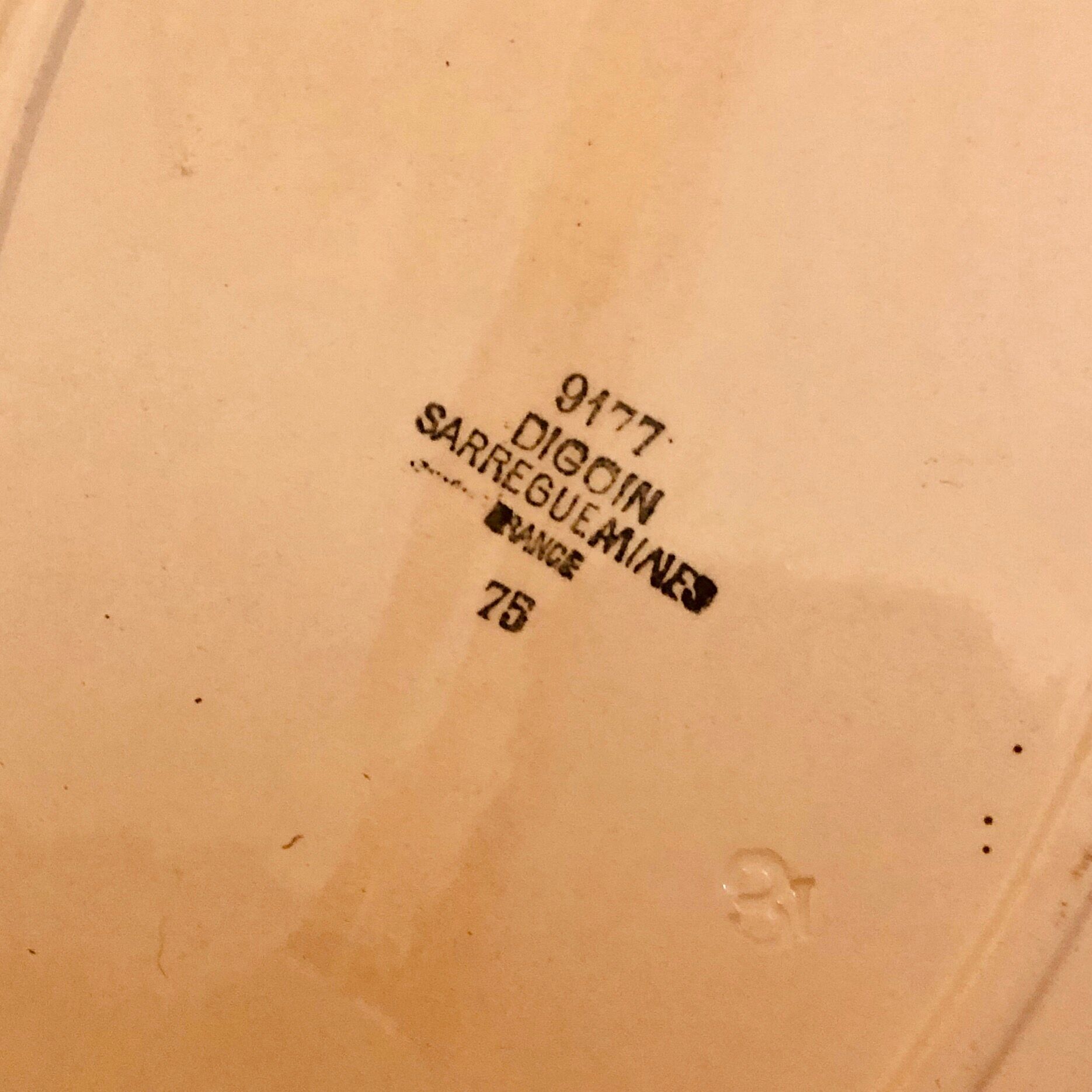 Long dish Digoin Sarreguemines 9177