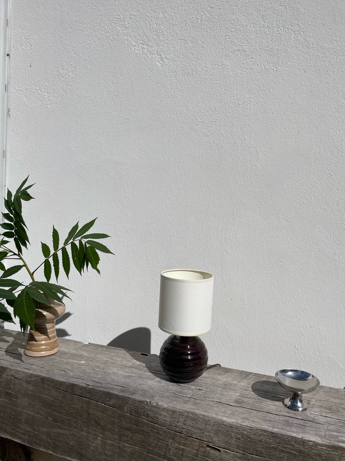 Lampe à poser en céramique émaillée 1960