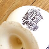 Antique compotier in rustic iron earth