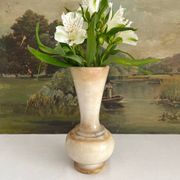 Vintage alabaster-style resin vase