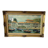 Oil painting of Saint Jean de Luze