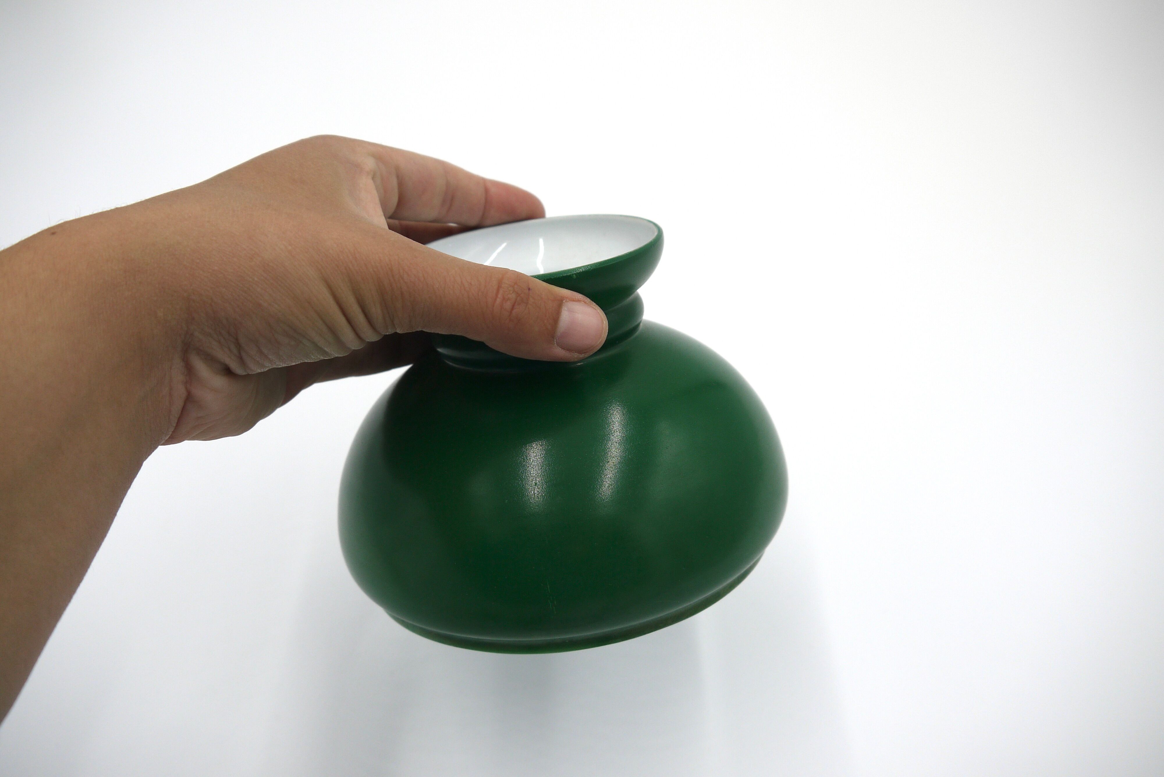 Green glass pendant lamp