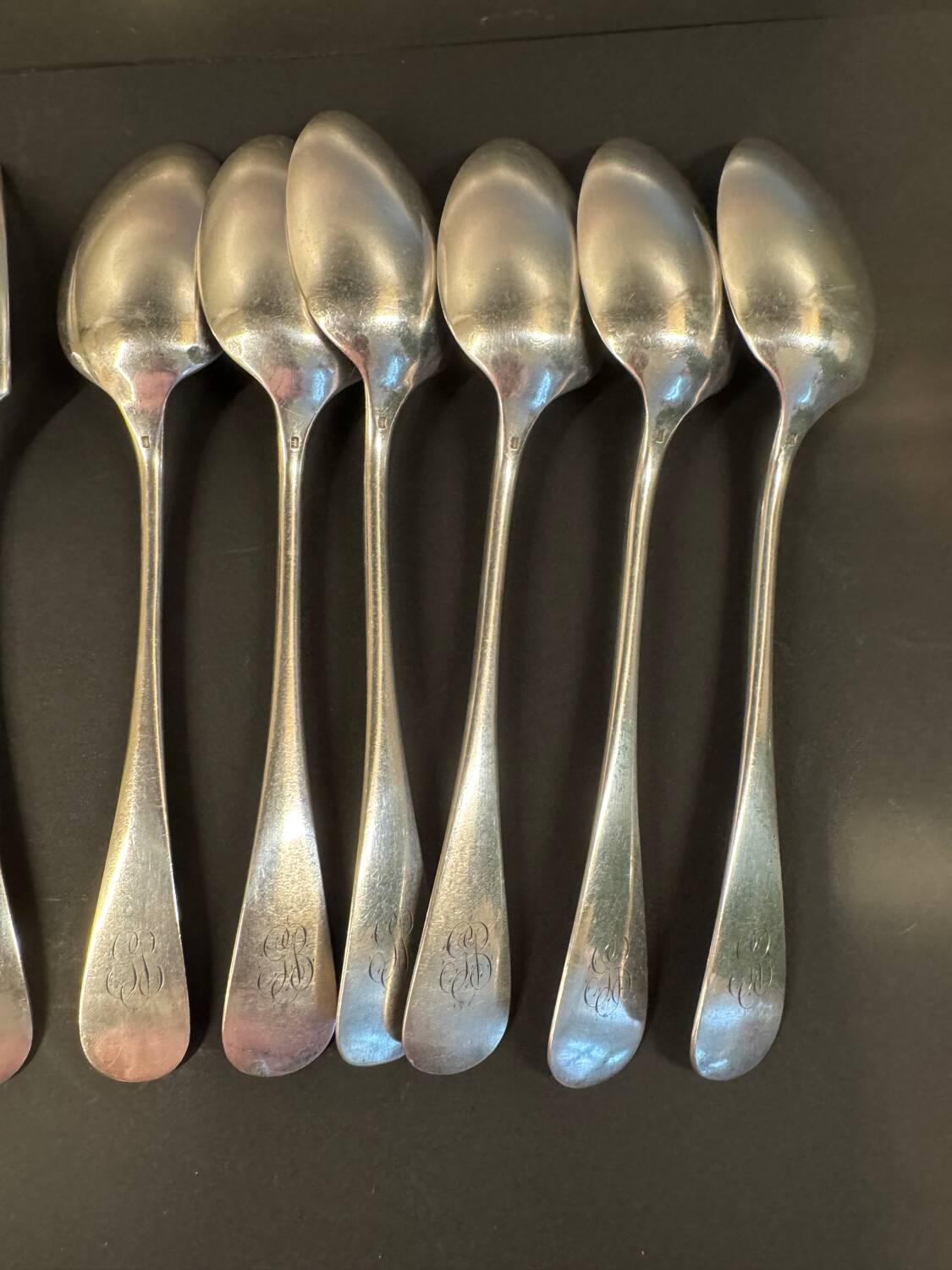 Set of 12 silver-plated cutlery sets, circa 1888