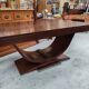Art Deco dining table with a central cradle base from the 1930s.