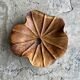 Small pendant light in corrugated teak leaf (Small D:30 H:20)