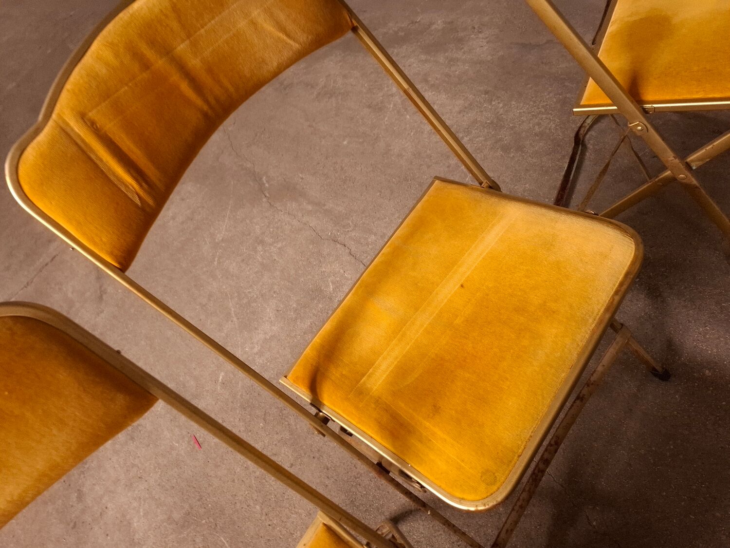 6 vintage opera folding chairs