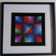 Tableau Vintage Art Optique - Victor Vasarely - Frame 40x40cm