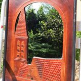 Vintage leather mirror