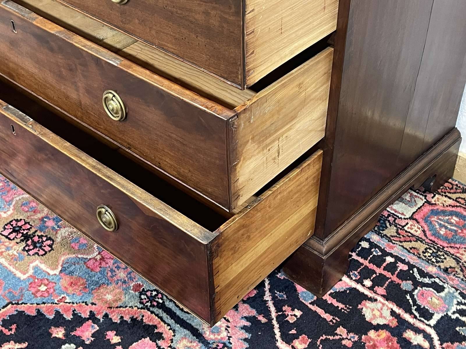 19th-century English mahogany commode
