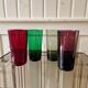Set of 4 Large Coloured Glasses from the 1960s