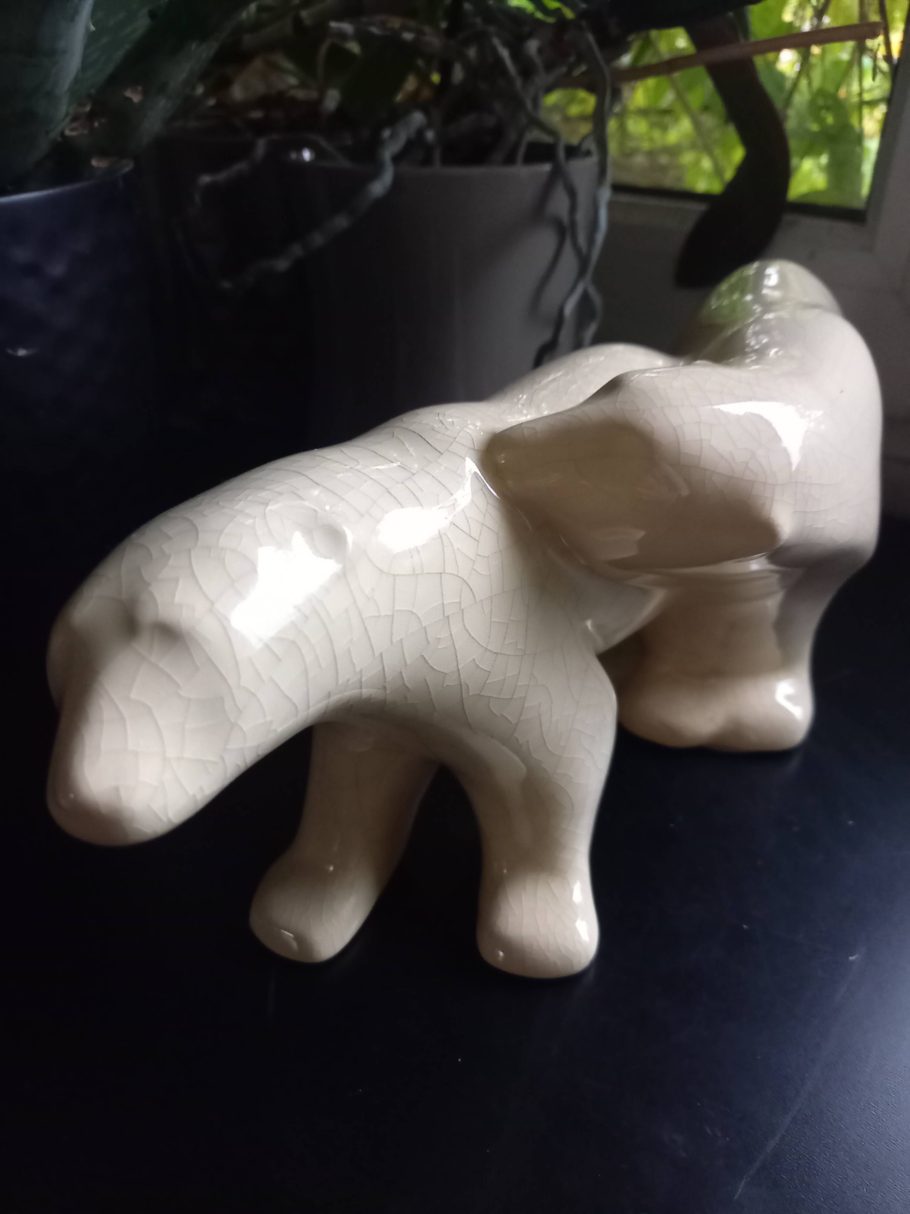 Polar Bears in Art Deco glazed ceramic by Le Dauphin