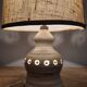 Vintage ceramic lamp with cut-outs by Georges Pelletier.