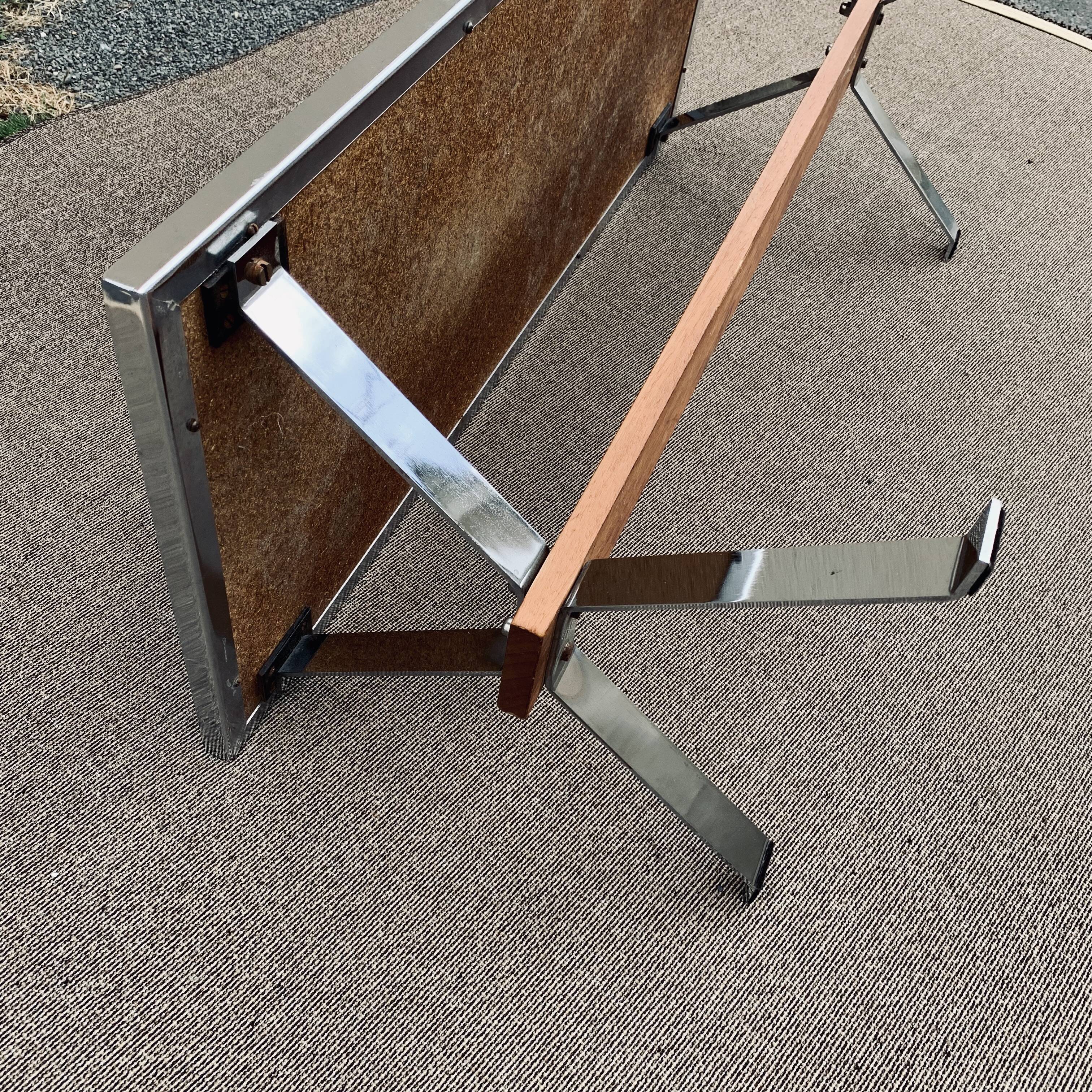 Table basse céramique et acier 1970