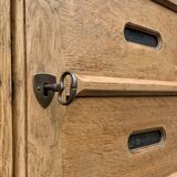 Armoire de notaire en chêne brut massif, 1920