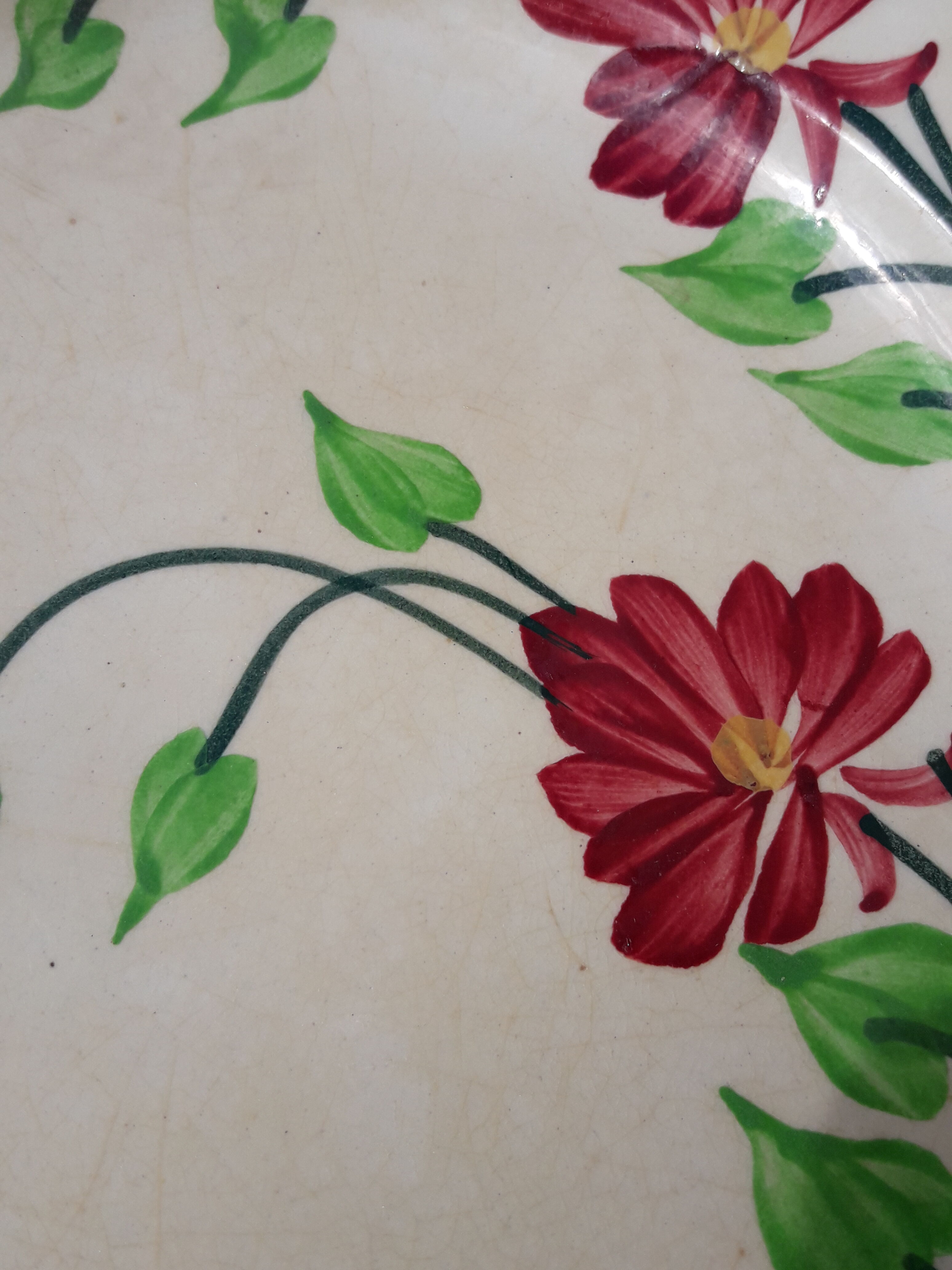 2 dessert plates in Jules Old - Co Terre de iron model Bordeaux diam 20.5 cm