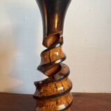 Vase sculpté manguier bois