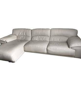 Canapé D'angle Roche Bobois – Cuir Gris, Dimensions L290 H80