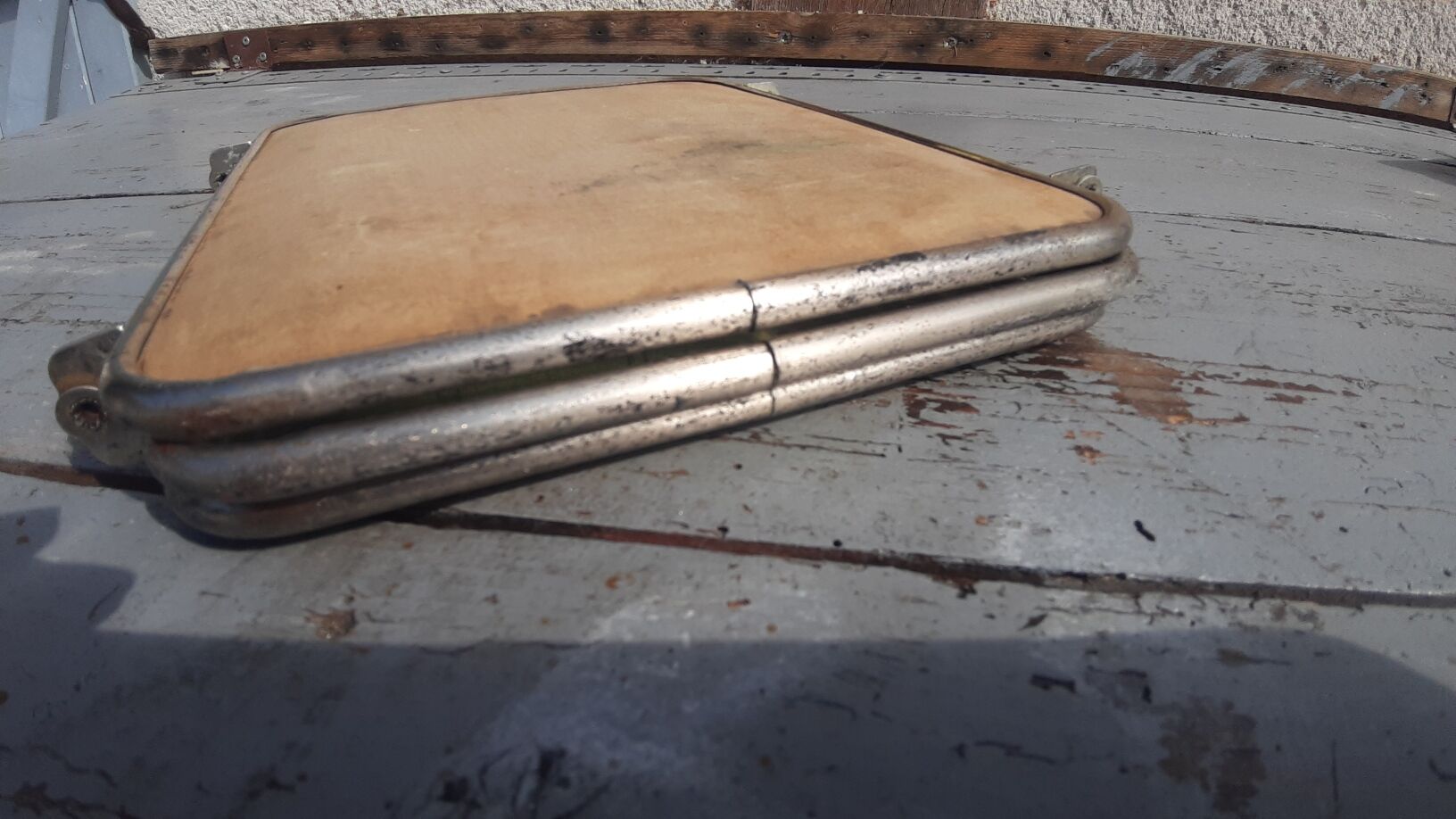 Miroir de barbier triptyque