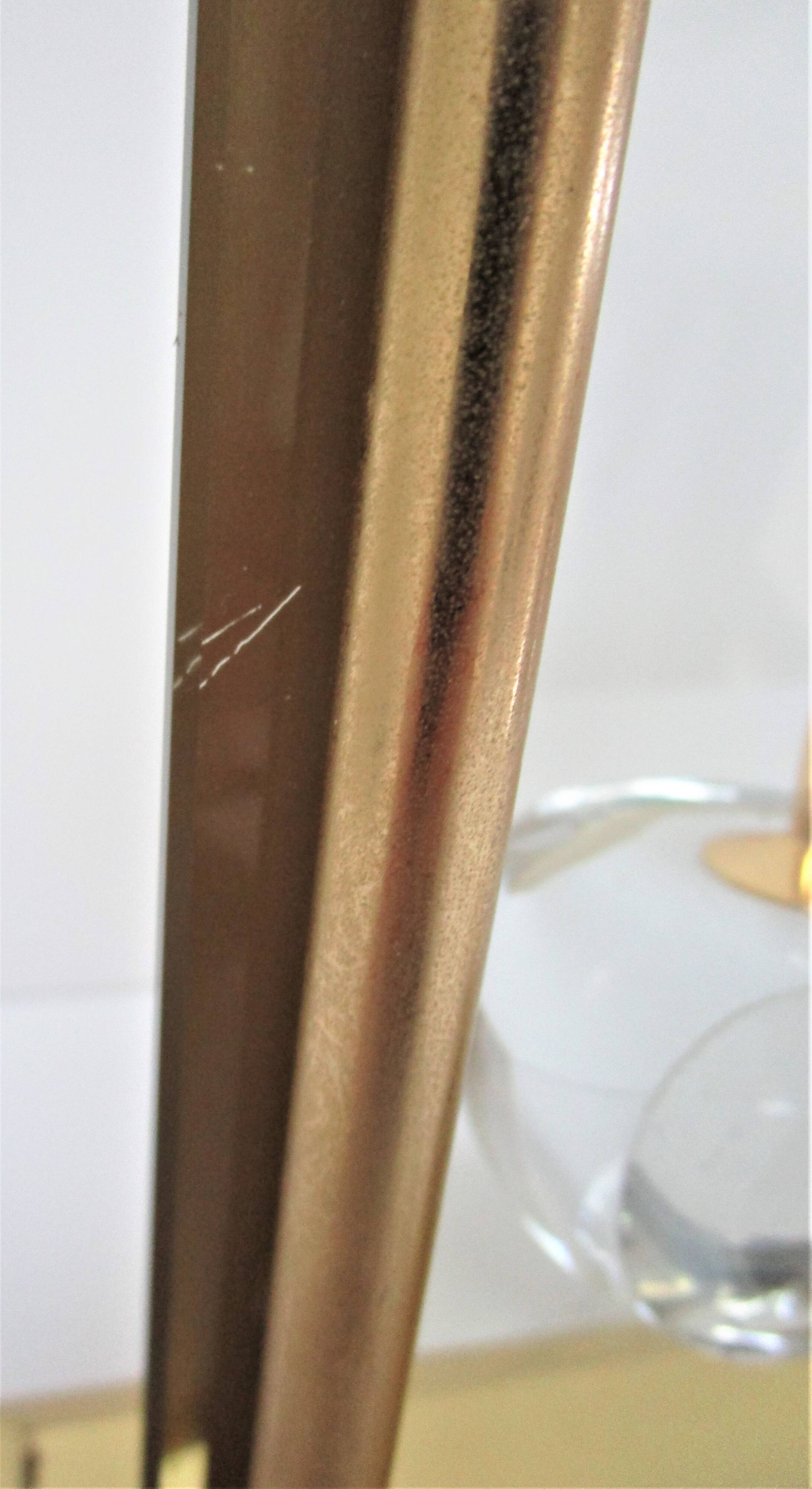 "Apple" lamp, dolphin, gold metal glass
