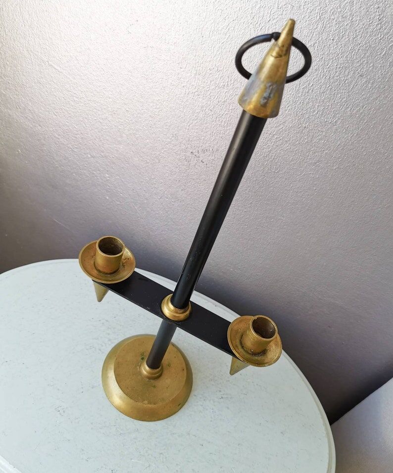 Brass chandelier, 70s