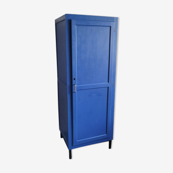 Armoire vestiaire d'internat bleu vintage