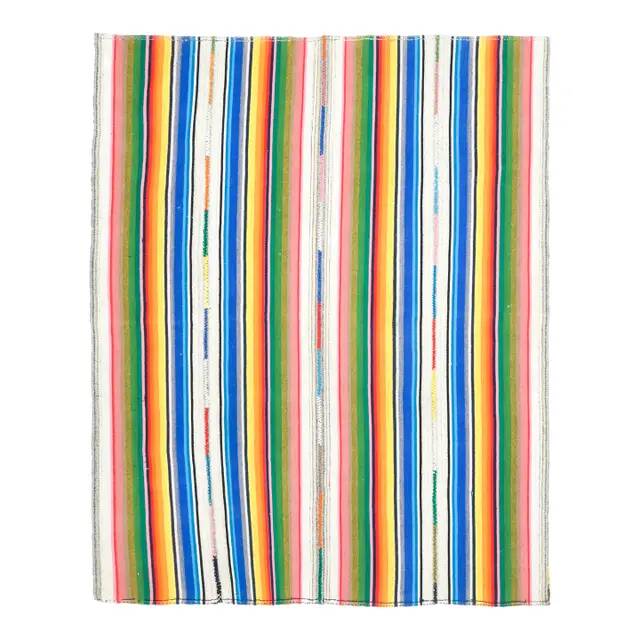 Tapis vintage turc Oushak fait à la main en laine et coton, années 1970