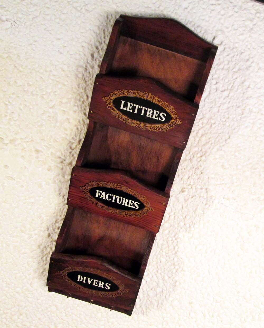 Wooden wall mail door