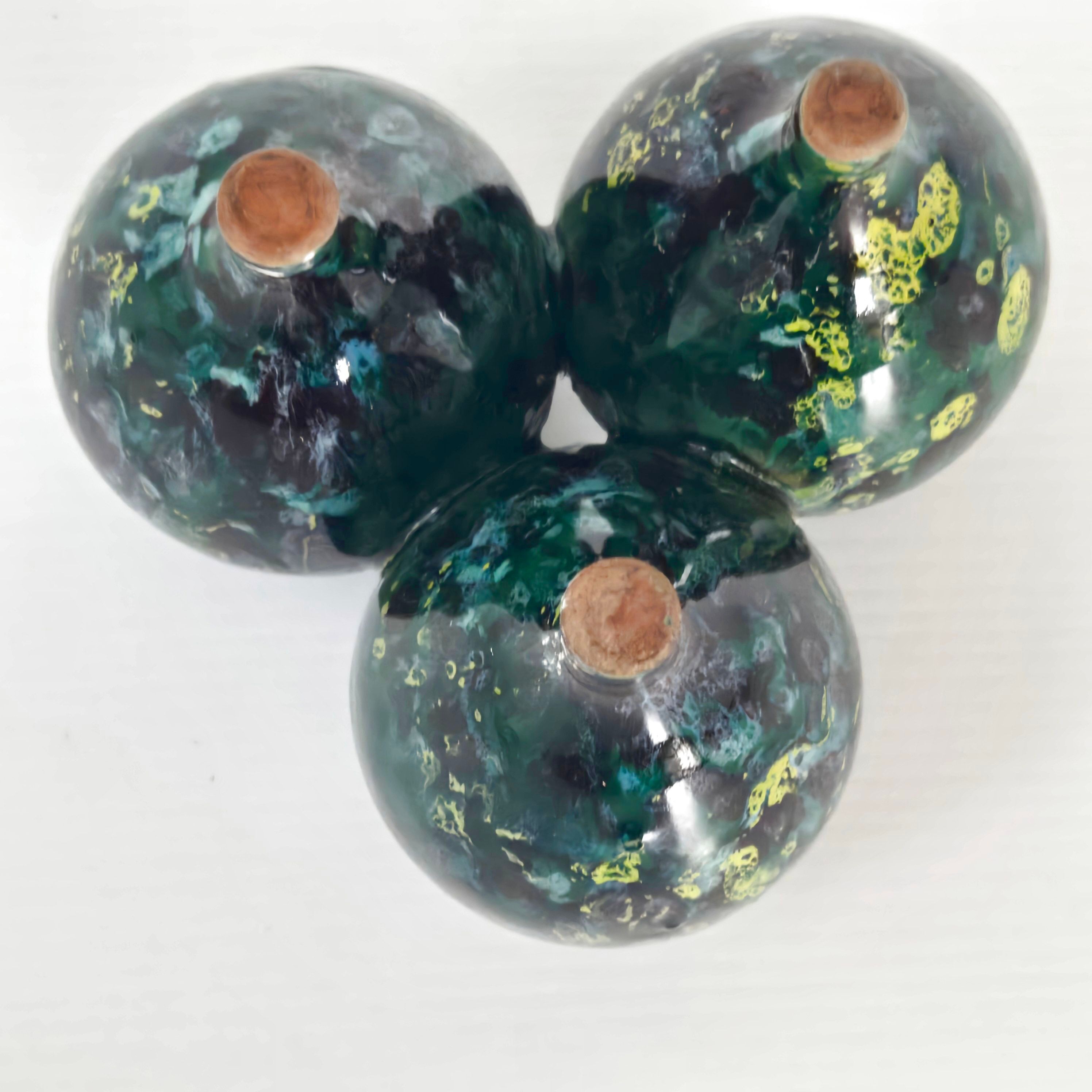 Vintage triple soliflore vase 1950