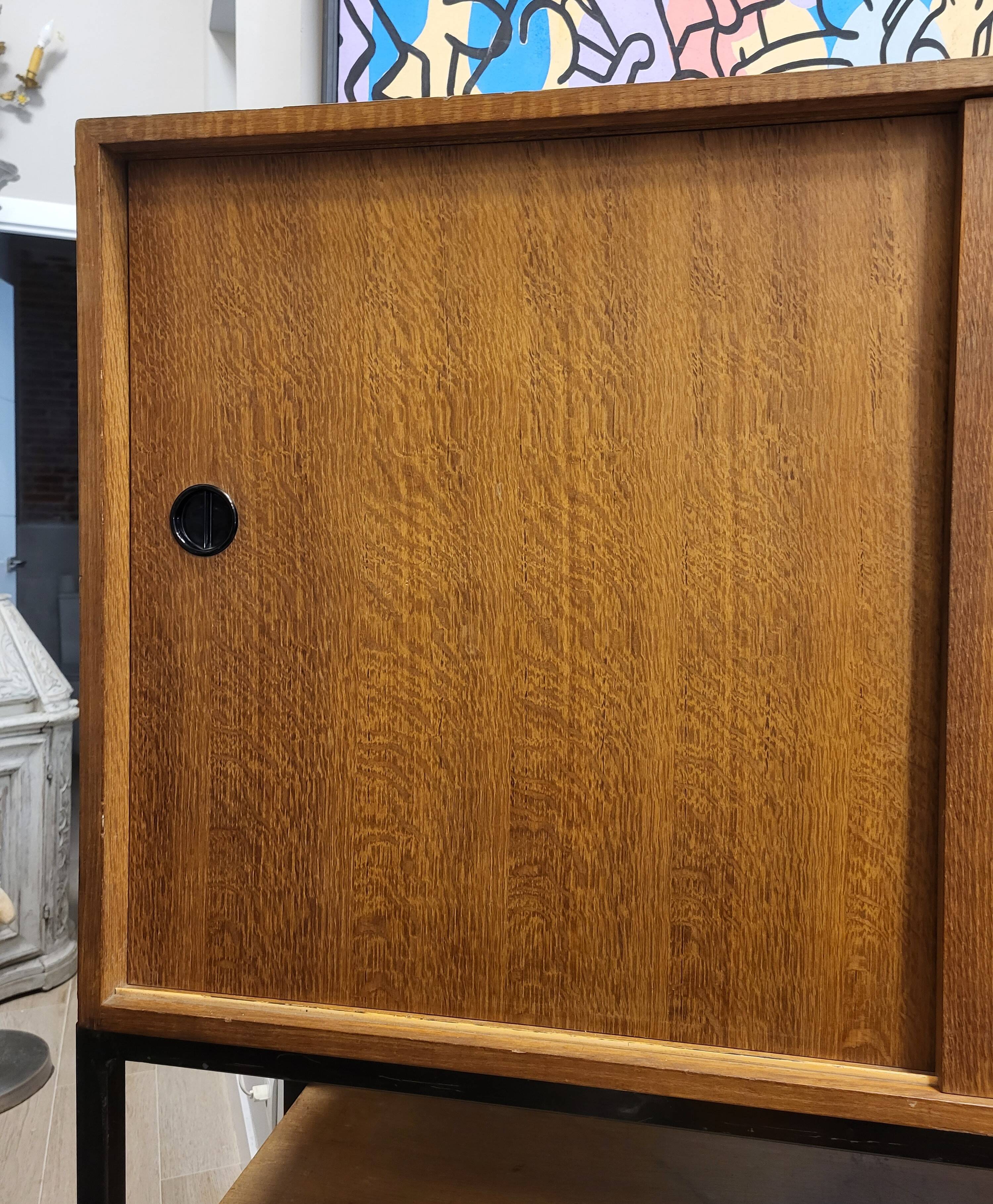 Gabinete, large apparador, madera de tea, Scandinavian design, 50's