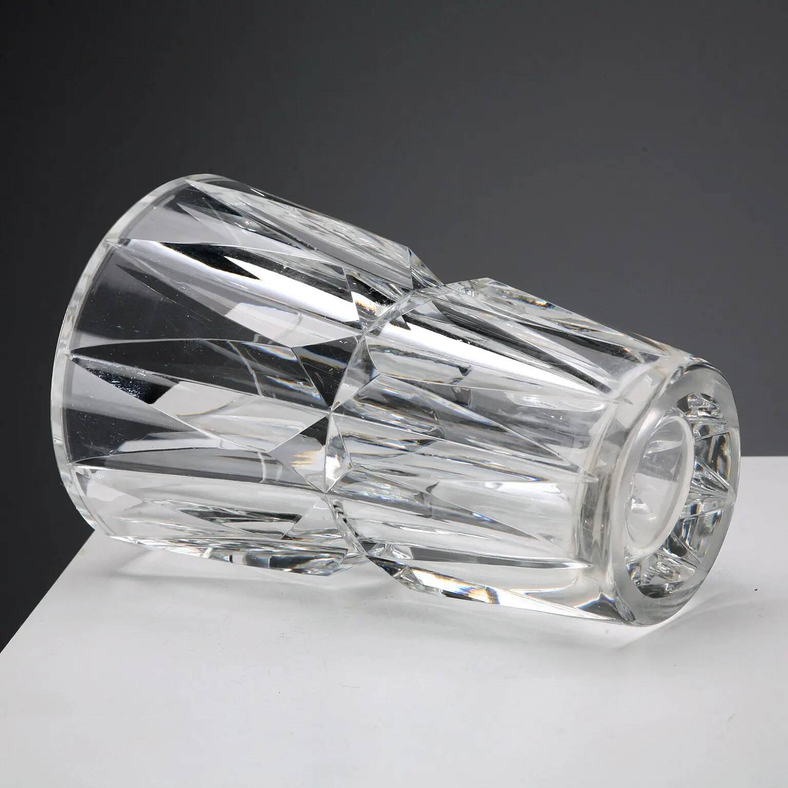Vase vintage en cristal, manufacture Saint Louis, France, XX Century