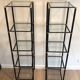 Pair of black lacquered metal and brass shelves. Guy Lefèvre for Maison Jansen. Circa 1970.