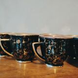 Set of 9 cups and their matching art deco teapot