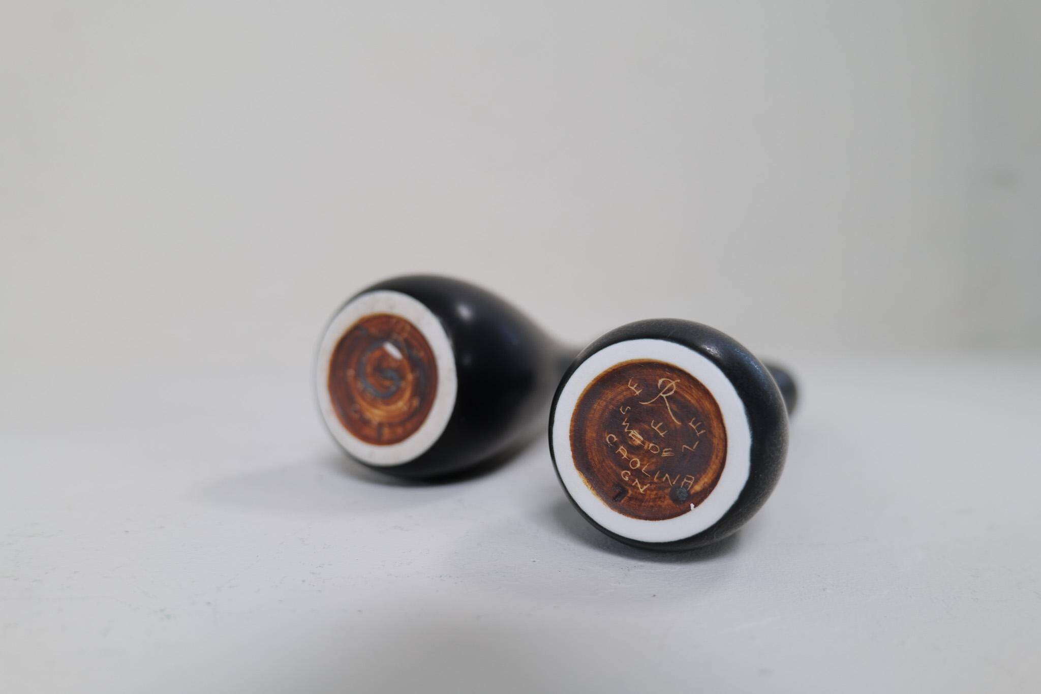 Mid-century modern ceramic vases "Caolina" by Gunnar Nylund Rörstrand, Sweden.