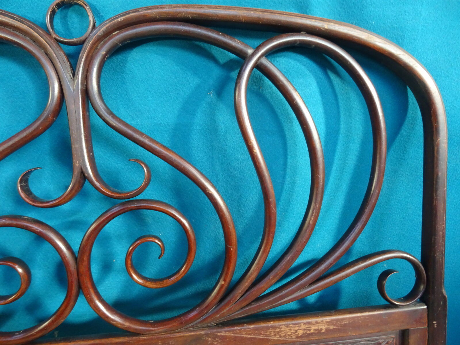 Double wooden headboard turned J & J kohn