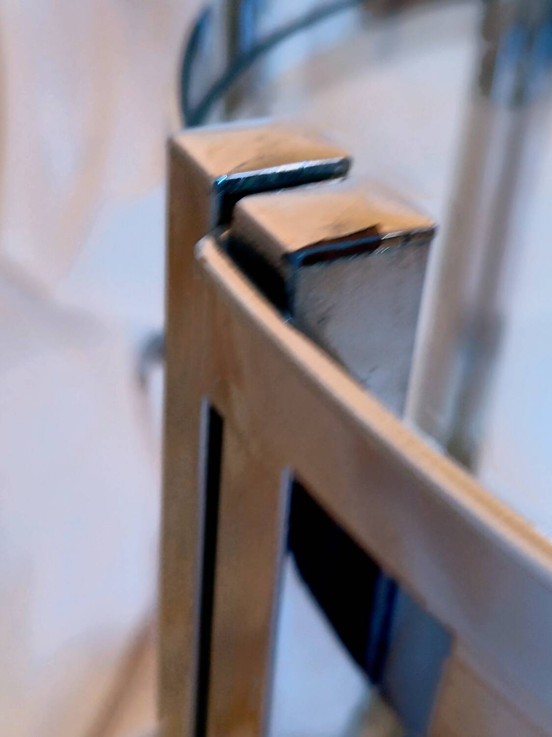 Vintage chrome and glass serving trolley from the 1970s