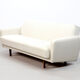 Vintage white Danish design sofa bed