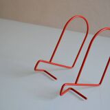 Pair of minimalist bookends from the 80s